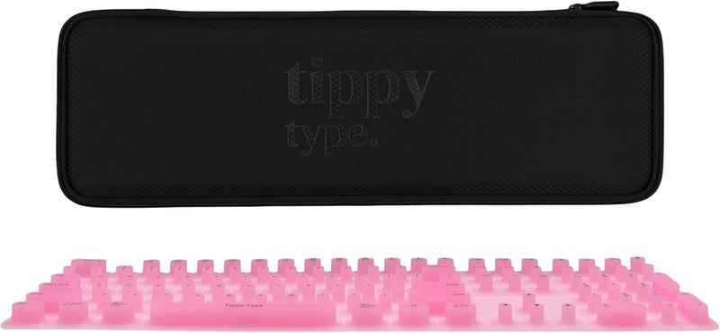 tippy type Raised Keyboard Cover for Long Nails – Fits Logitech MX Keys S Full-Size Keyboard - Silicone - The Original - Comfortable Typing, Quiet, Nail Protection (Cotton Candy Pink) - Image 1